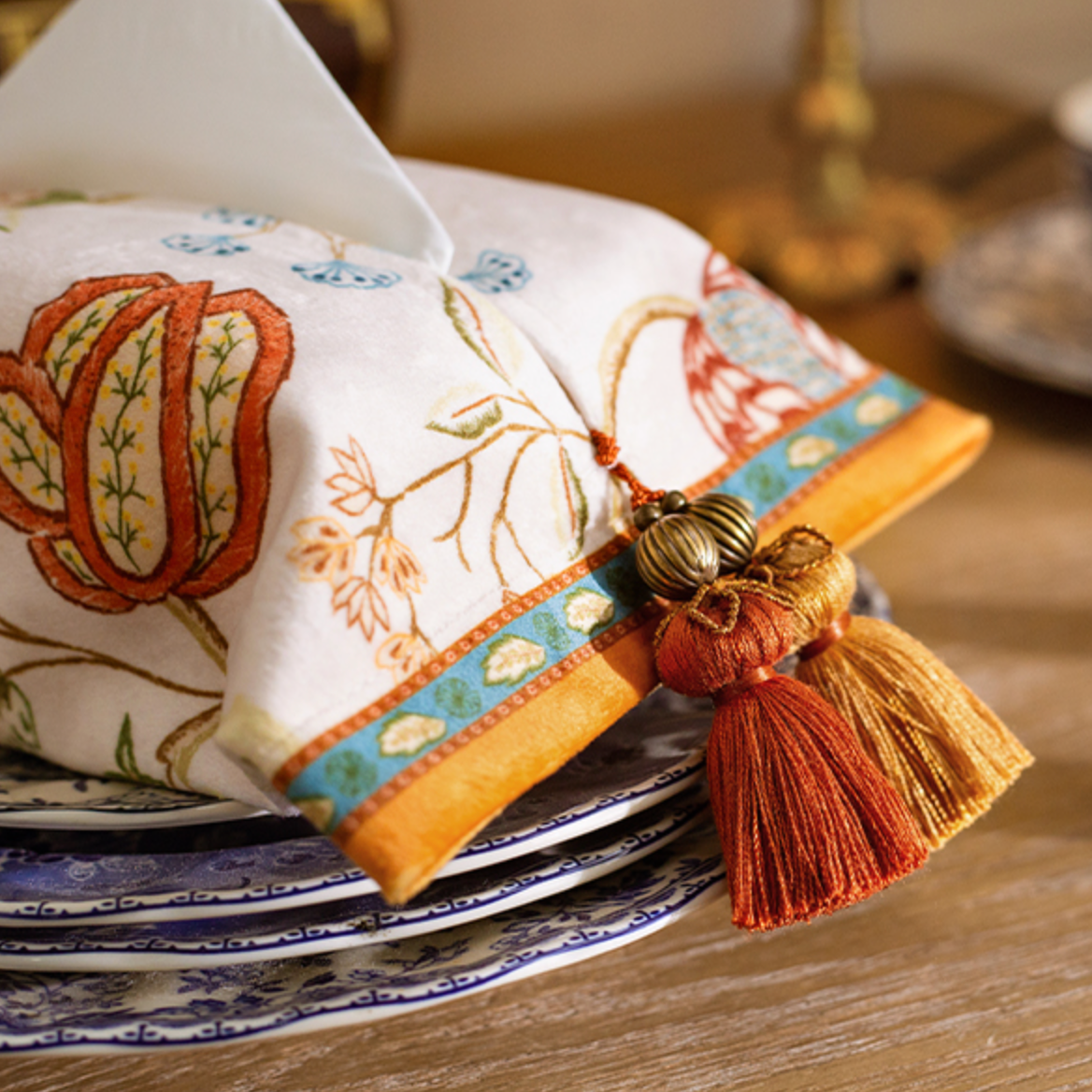 american retro orange tissue case