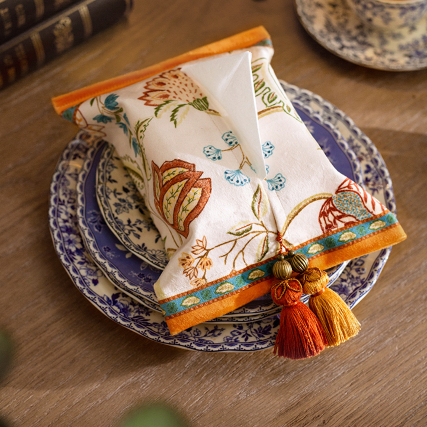 american retro orange tissue case