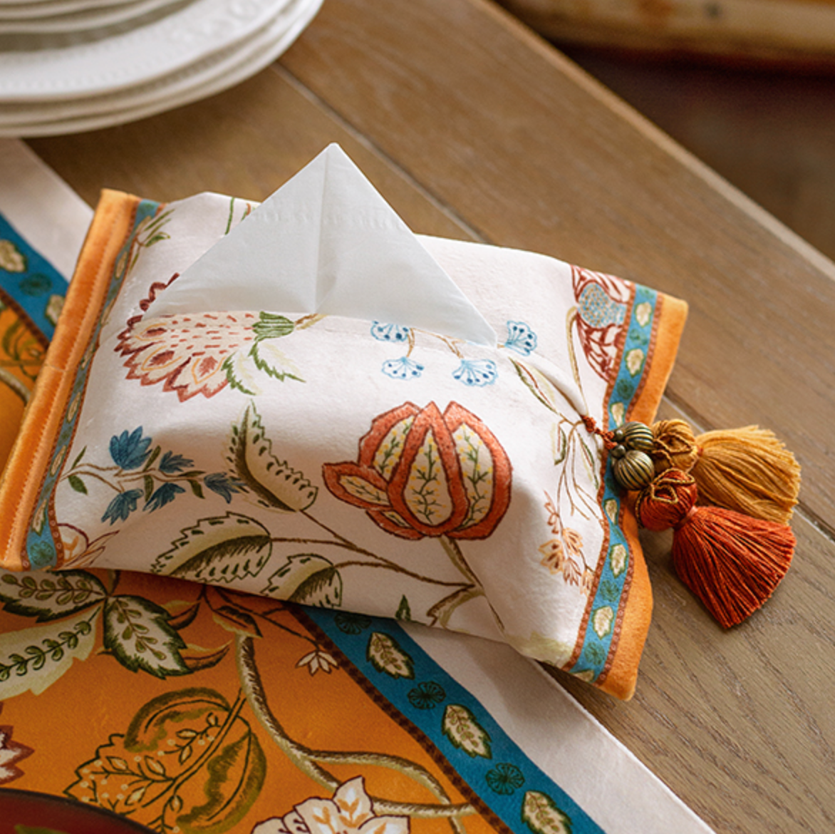 american retro orange tissue case