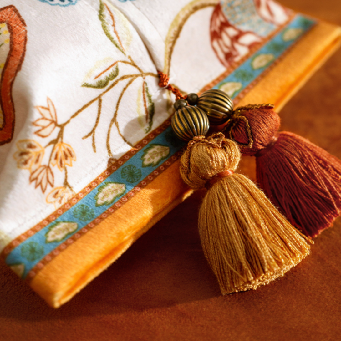 american retro orange tissue case