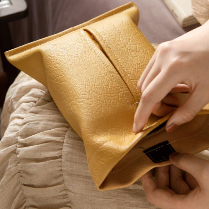 7color stylish leather tissue case