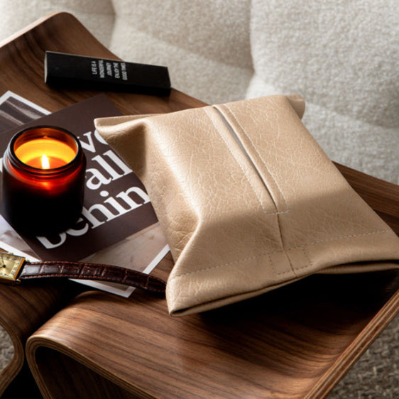 6color natural leather tissue case