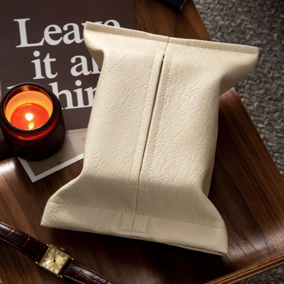 6color natural leather tissue case