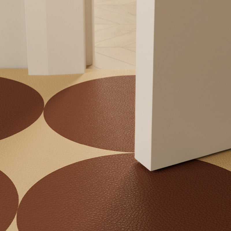 brown circle minimalism kitchen mat