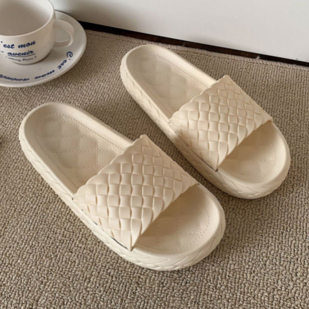 4color weaving rubber roomshoes
