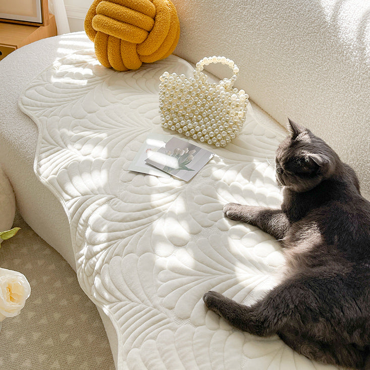 3color leaf stitch sofa cover