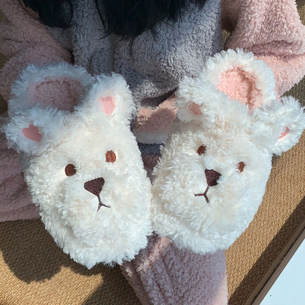 3color far bear roomshoes