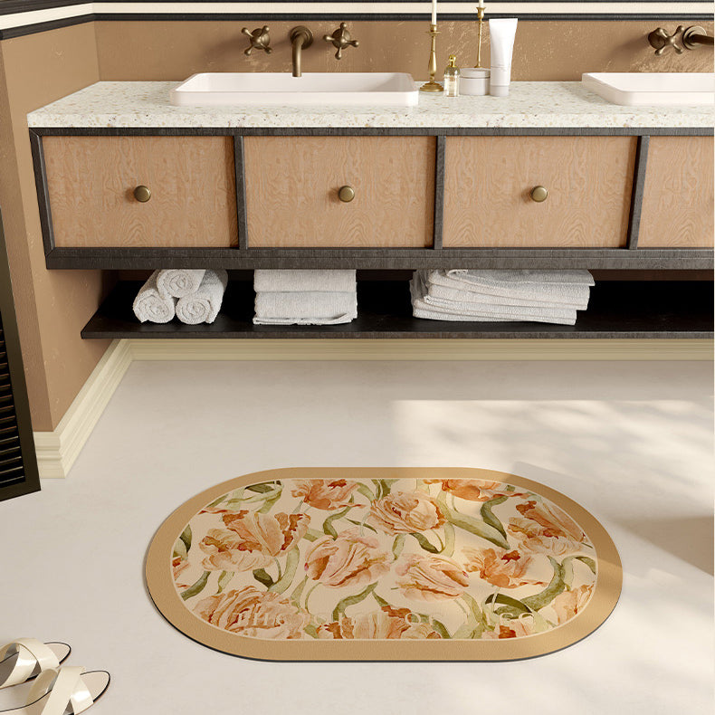 4design romantic flower bath mat