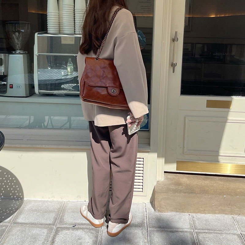 3color diamond stitch bag