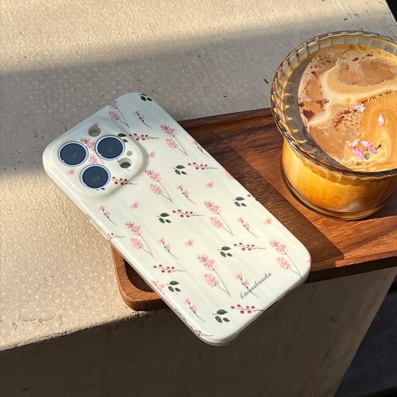pink flower simple iPhone case