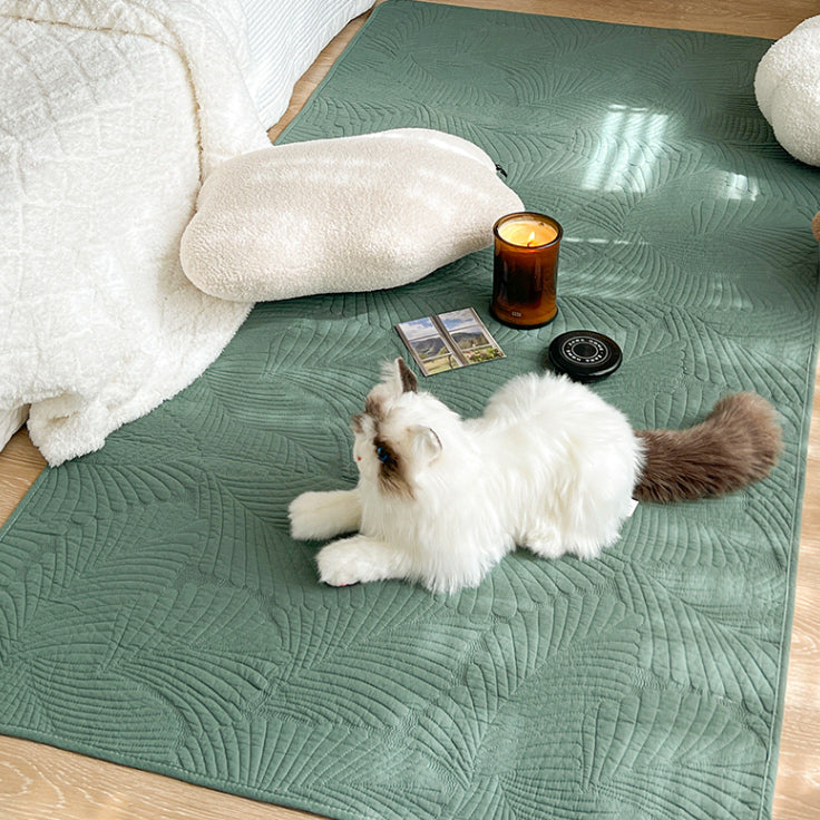 6color leaf stitch floor mat