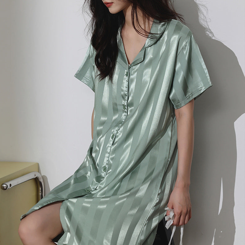 4color onepiece stripe roomwear