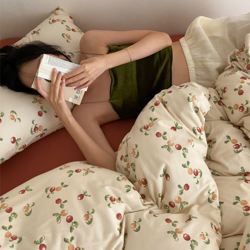 4design natural print bedlinen set