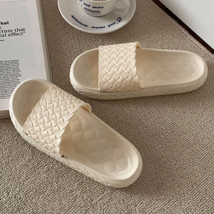 4color weaving rubber roomshoes