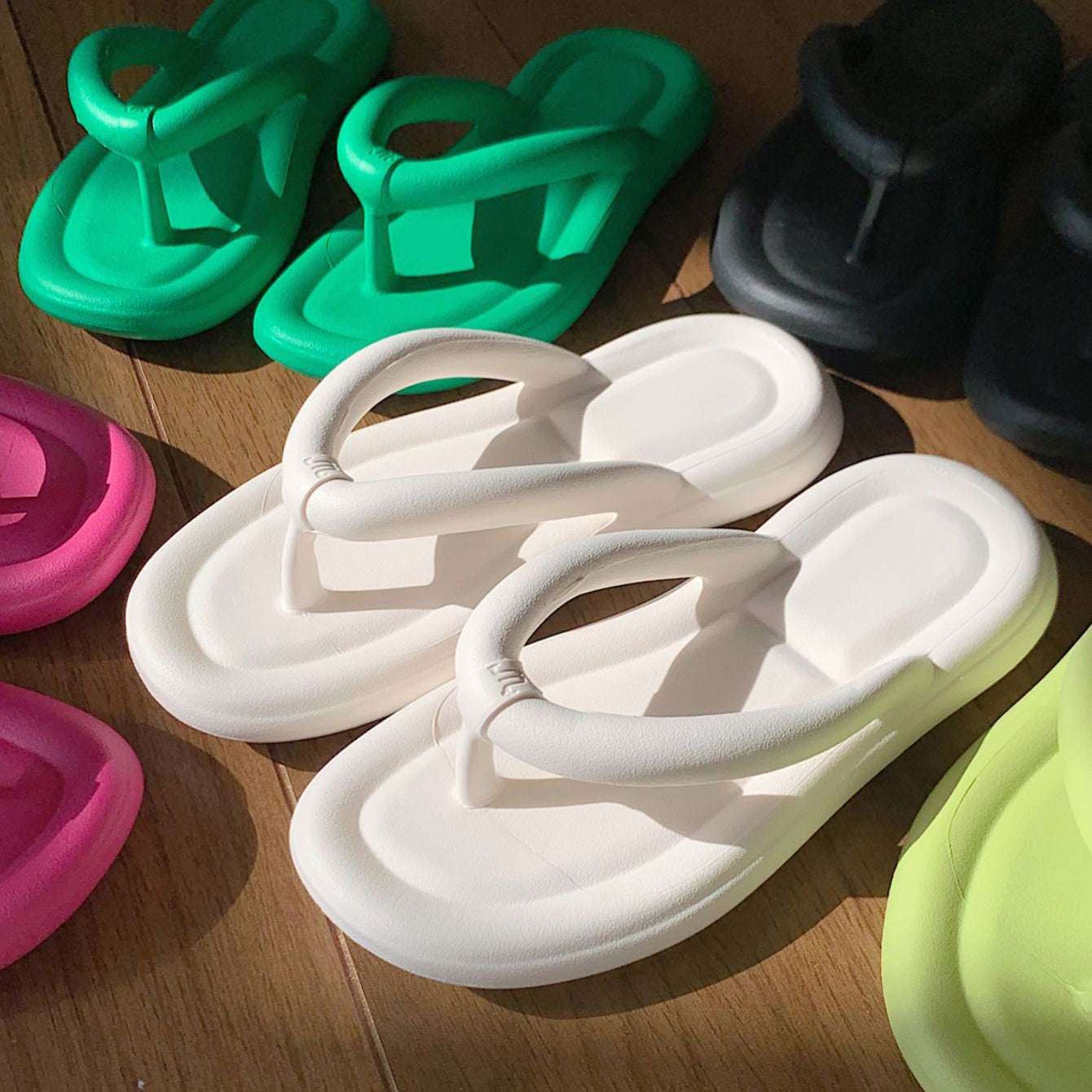 5color simple casual rubber roomshoes