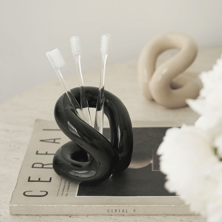 ceramic brush stand & miror (3colors)