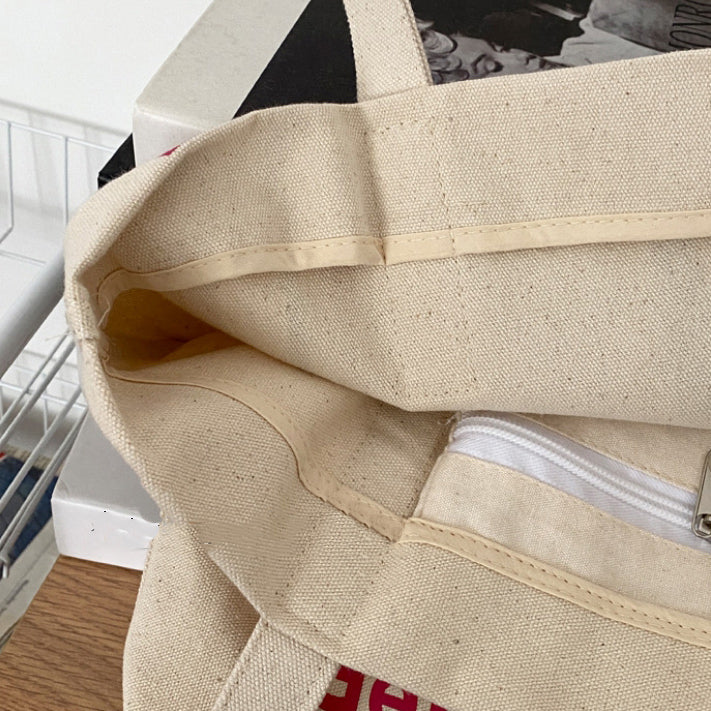 2color be nice logo tote bag