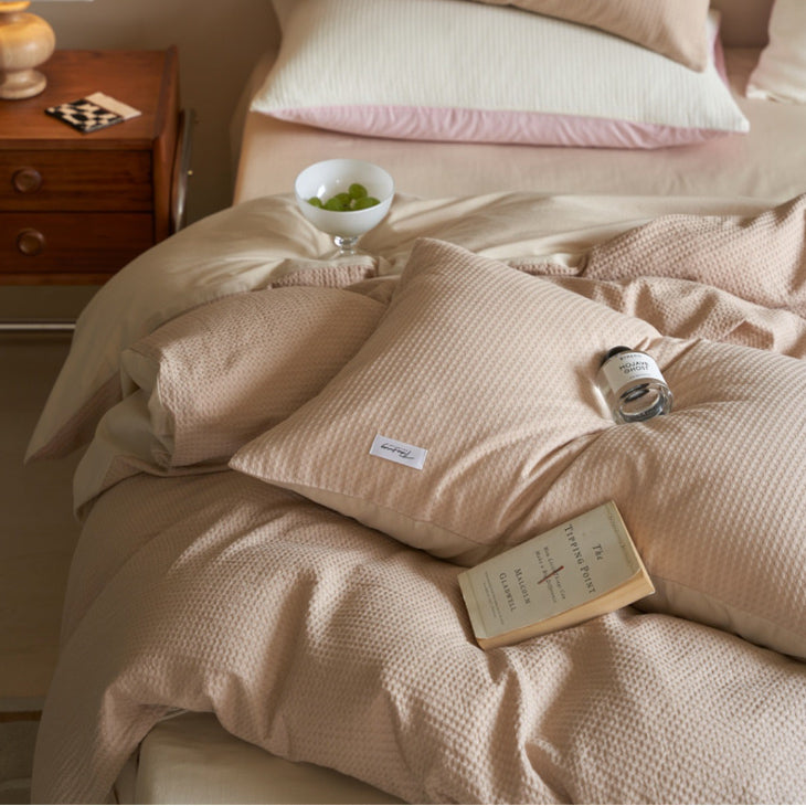 8color waffle logo tag bedlinen set