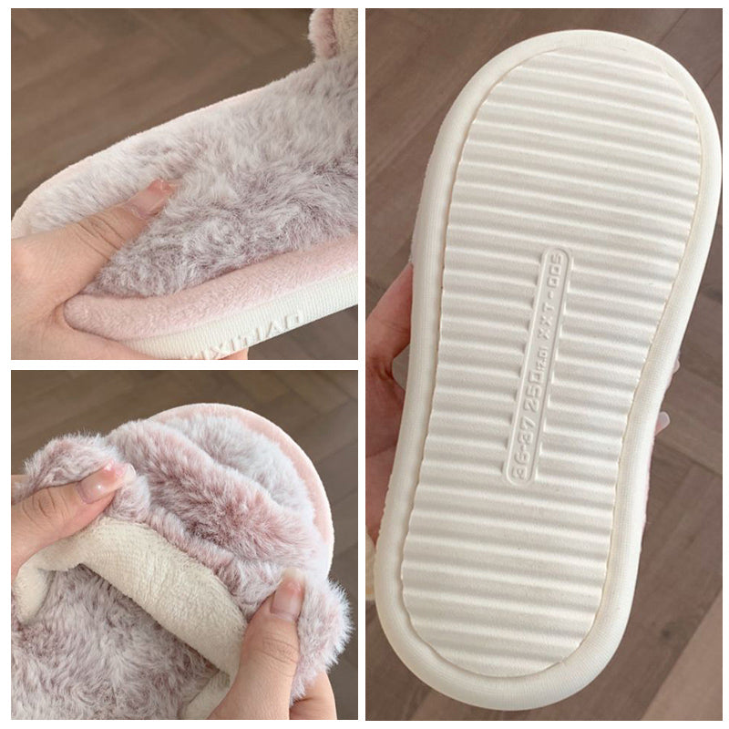 3color fur cat roomshoes