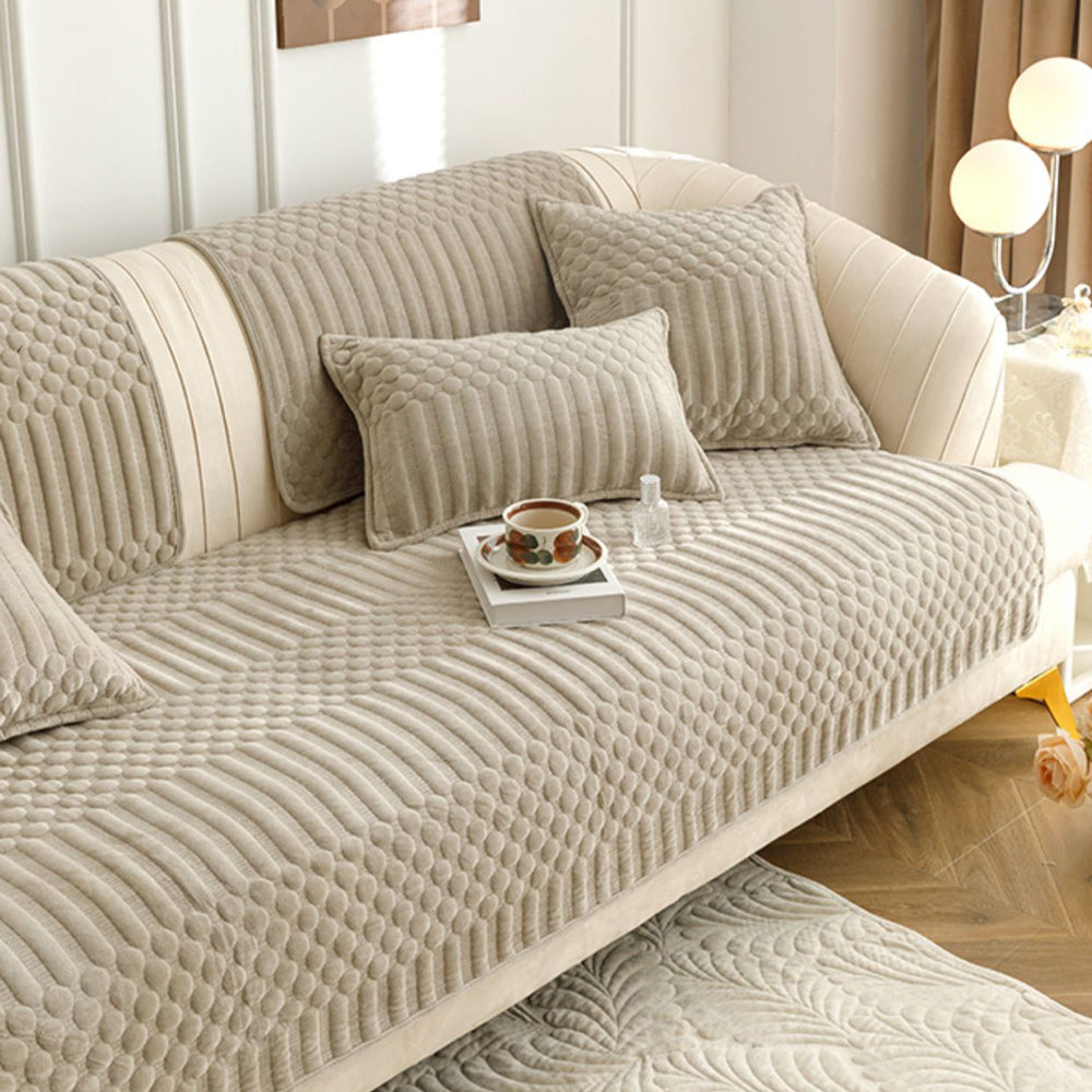 7color embossed pattern sofa cover