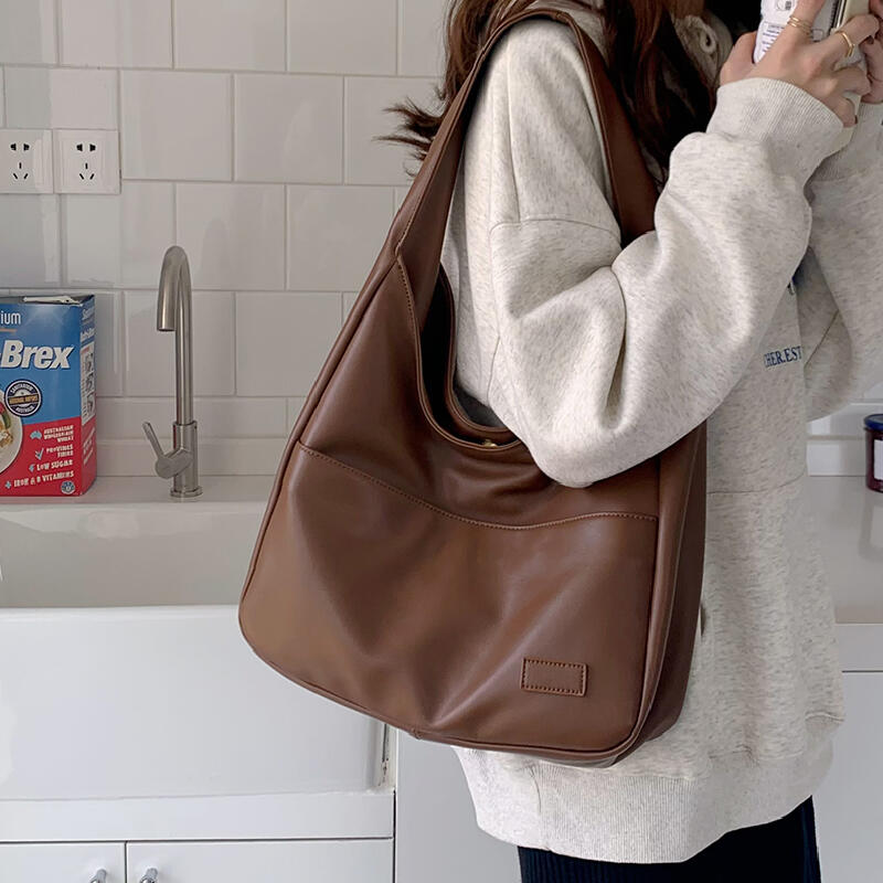 leather square tote bag