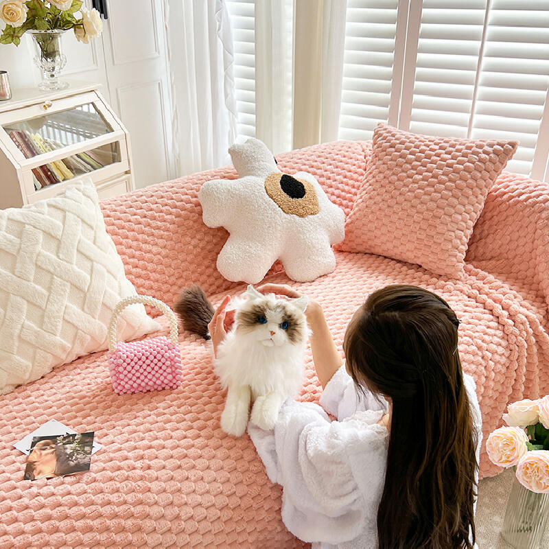 3color waffle fabric simple cushion