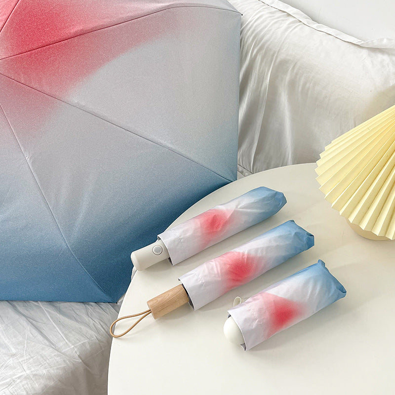 3color gradation color folding uv parasol