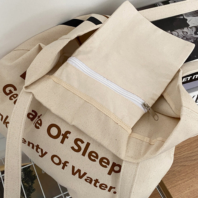 2color be nice logo tote bag