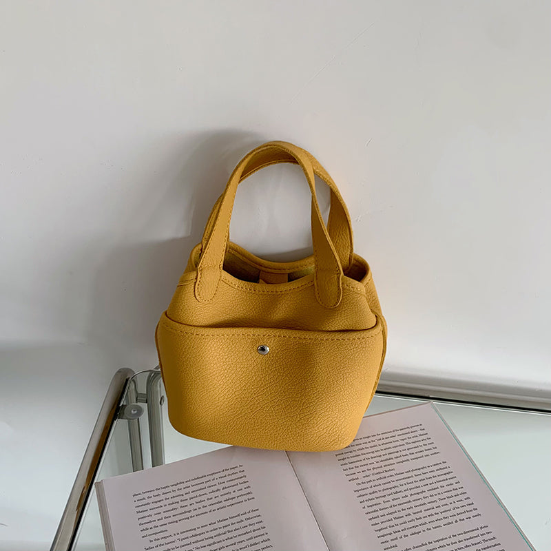 3color autumn mini leather bag