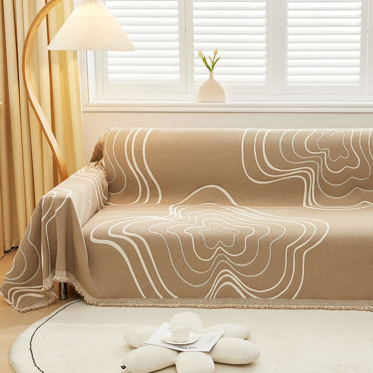 3color reversible tree ring sofa cover