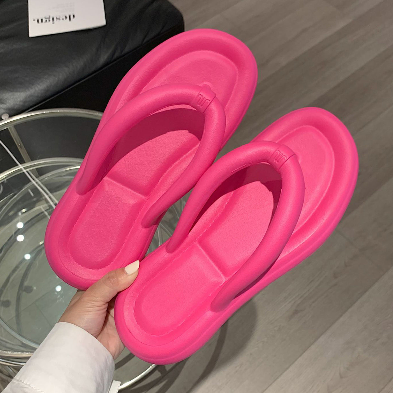 5color simple casual rubber roomshoes