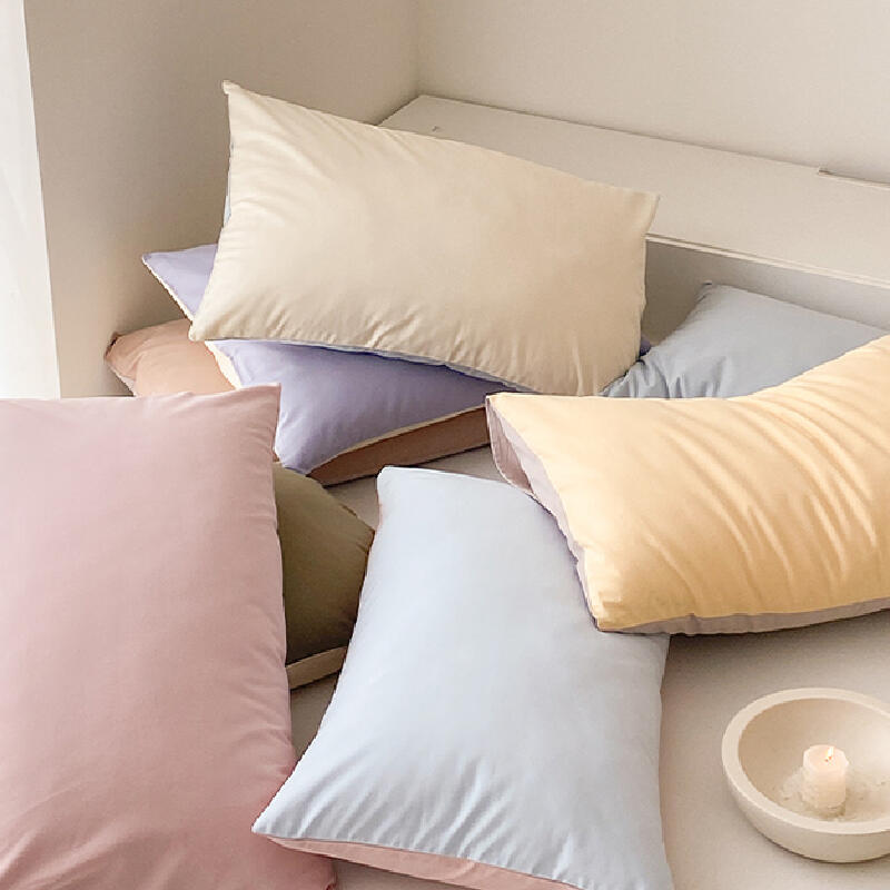8color pastel bicolor pillow sheets