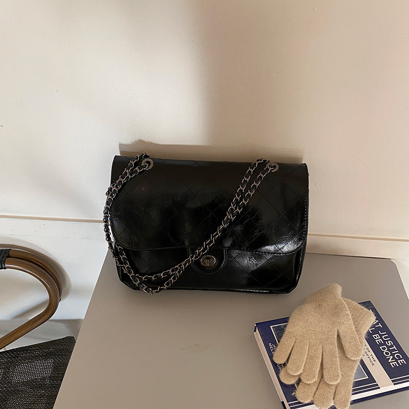 3color diamond stitch bag
