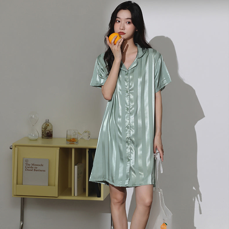 4color onepiece stripe roomwear
