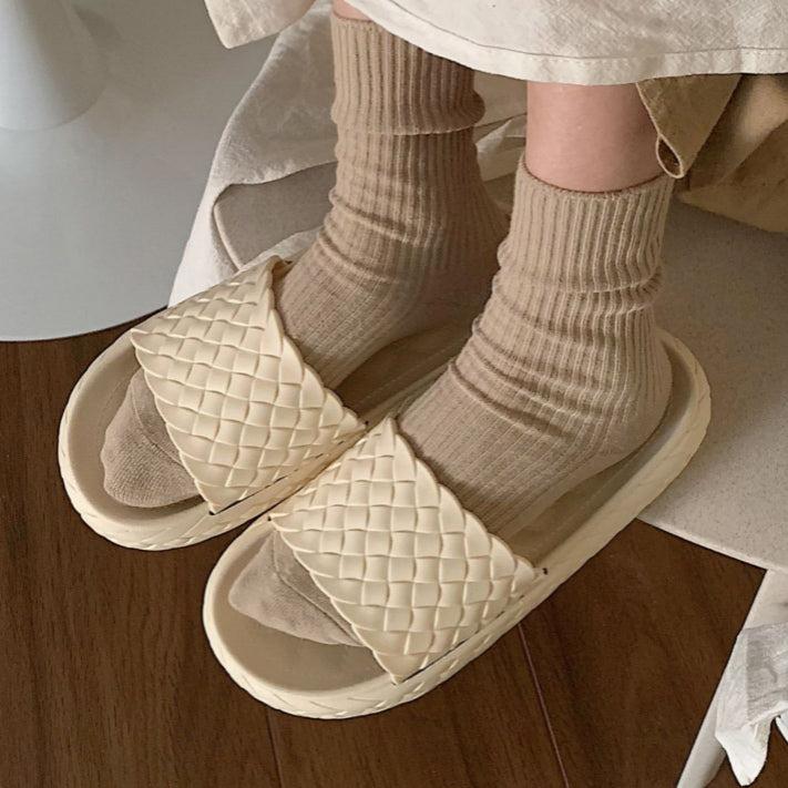 4color weaving rubber roomshoes
