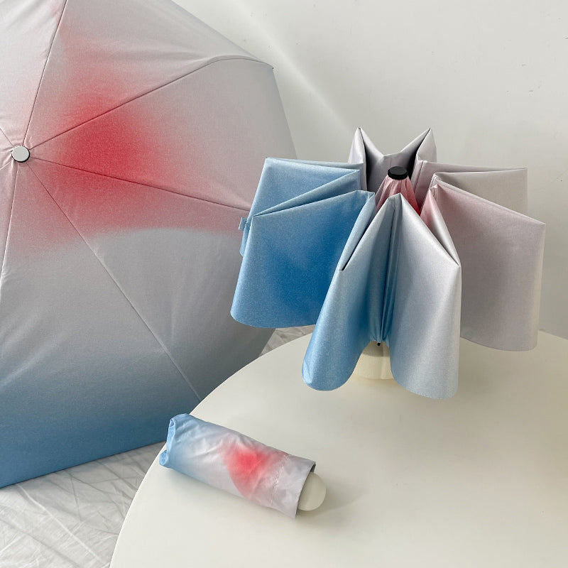 3color gradation color folding uv parasol