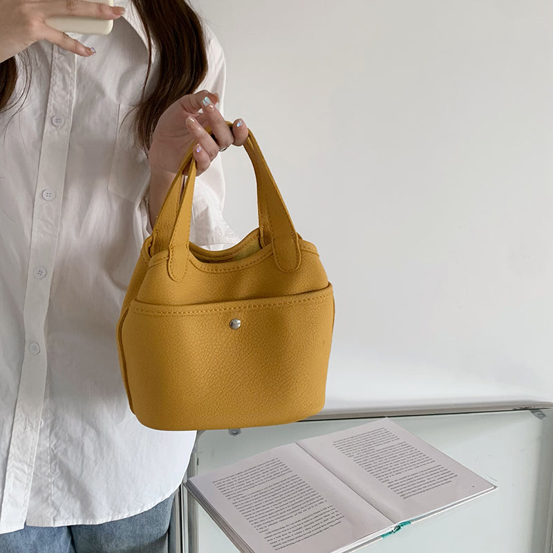 3color autumn mini leather bag