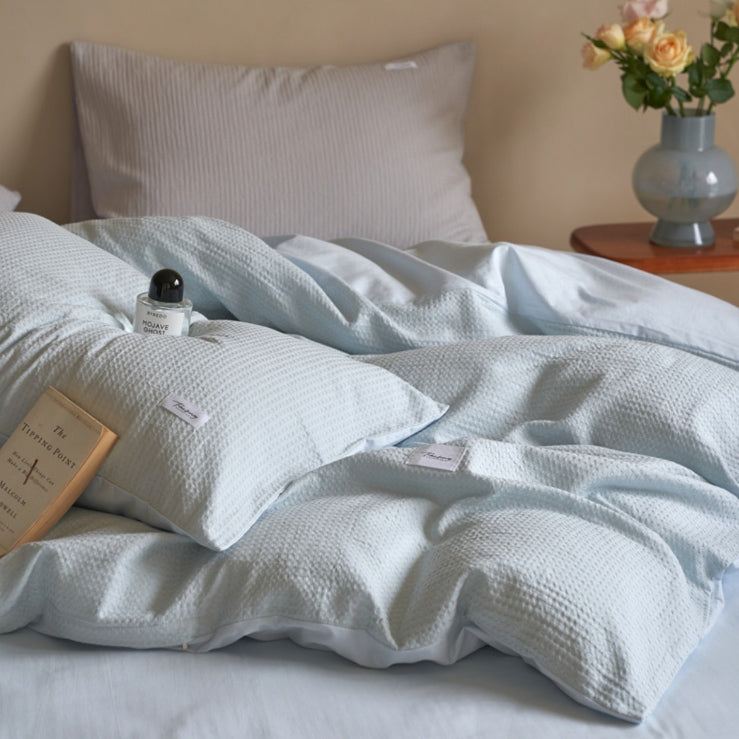 8color waffle logo tag bedlinen set