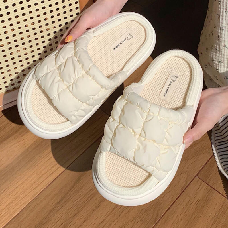 9color quilted down roomshoes