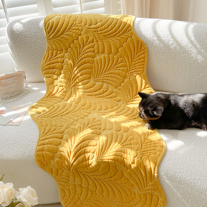 3color leaf stitch sofa cover