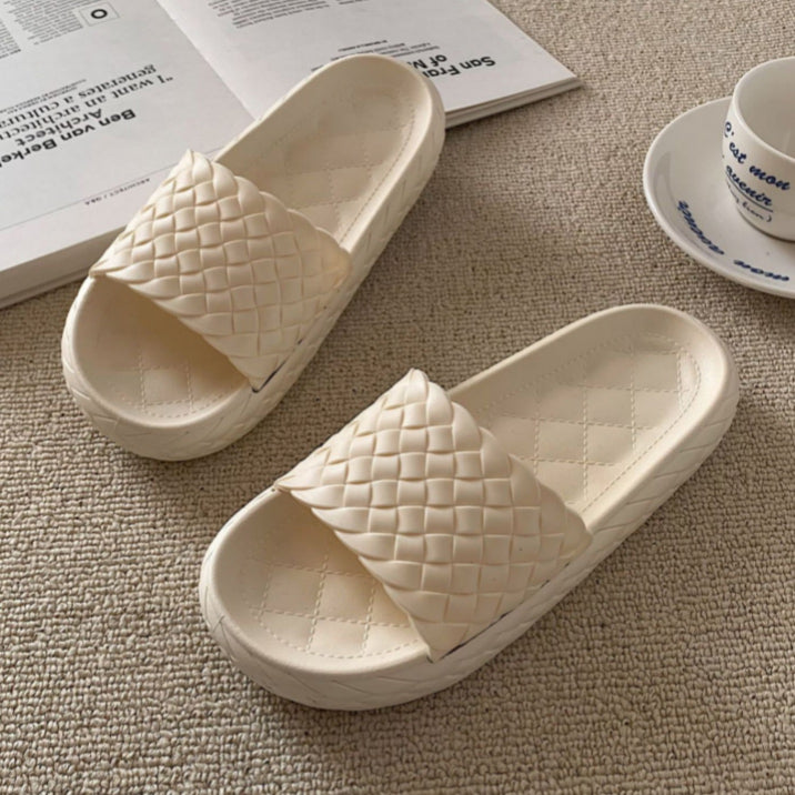 4color weaving rubber roomshoes