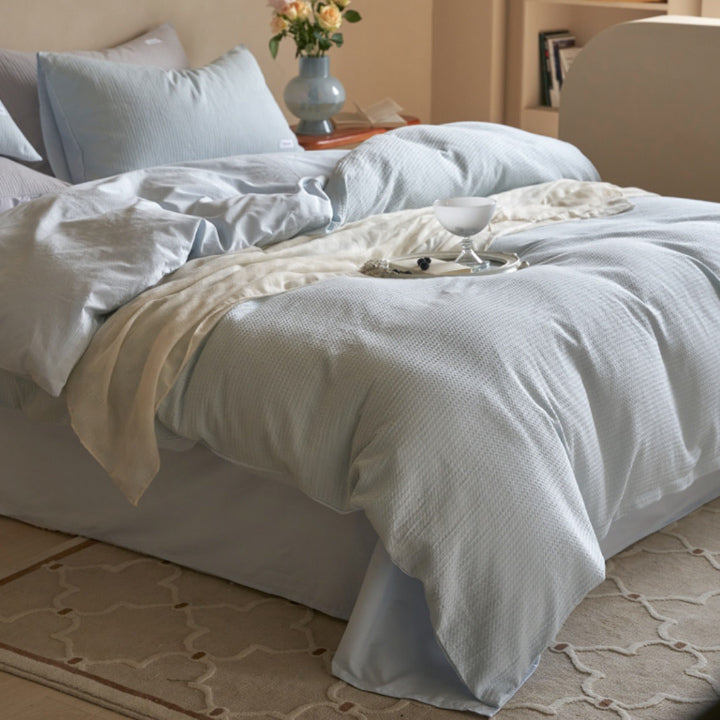 8color waffle logo tag bedlinen set