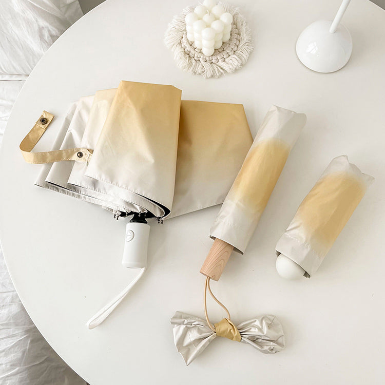 3color gradation color folding uv parasol