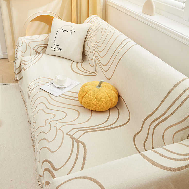 3color reversible tree ring sofa cover