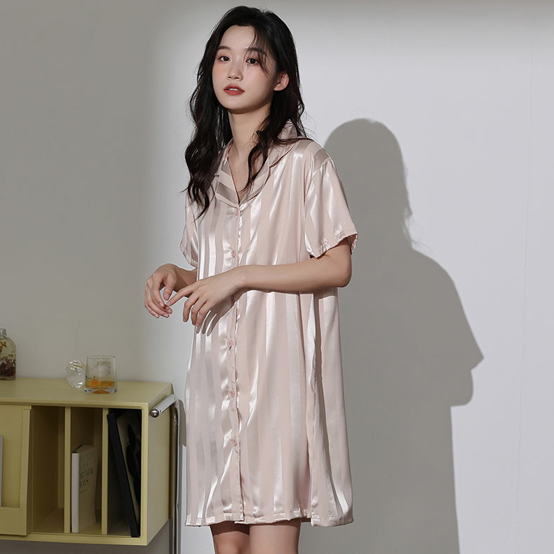 4color onepiece stripe roomwear