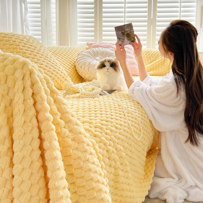 3color waffle fabric simple sofa cover
