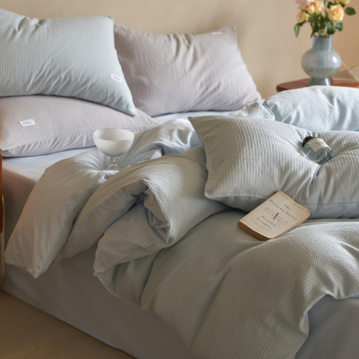 8color waffle logo tag bedlinen set