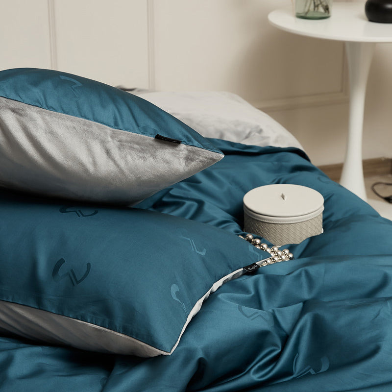 8color glossy velor bedlinen set