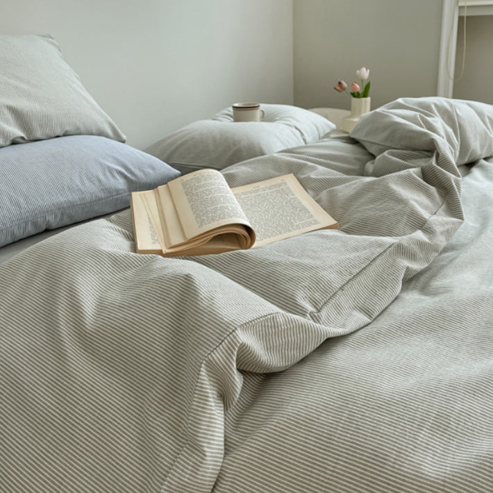 8color pale stripe bedlinen set