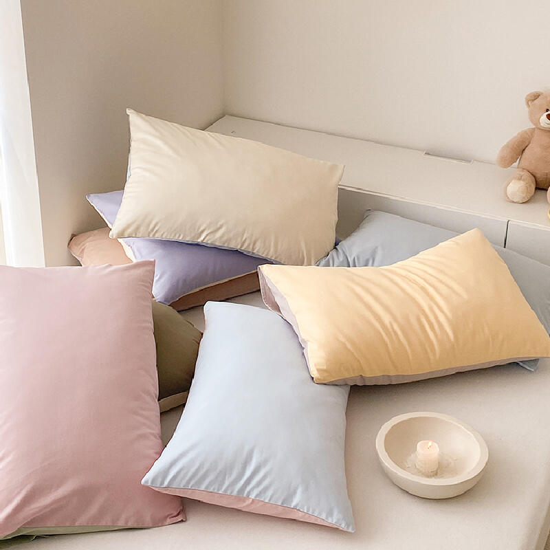 8color pastel bicolor pillow sheets